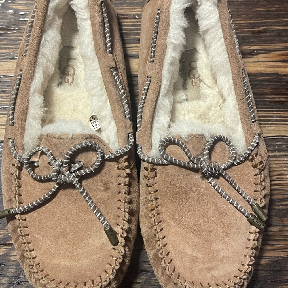 UGG Women's Tan Moccasin Slippers